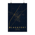 Blackfoot City Map Poster — Matte Vertical Wall Art